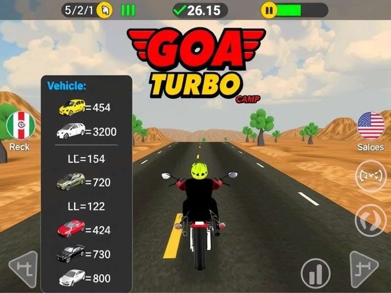 Goa Turbo Champ multiplayer race in progress